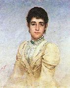 Almeida Junior Portrait of Joana Liberal da Cunha painting